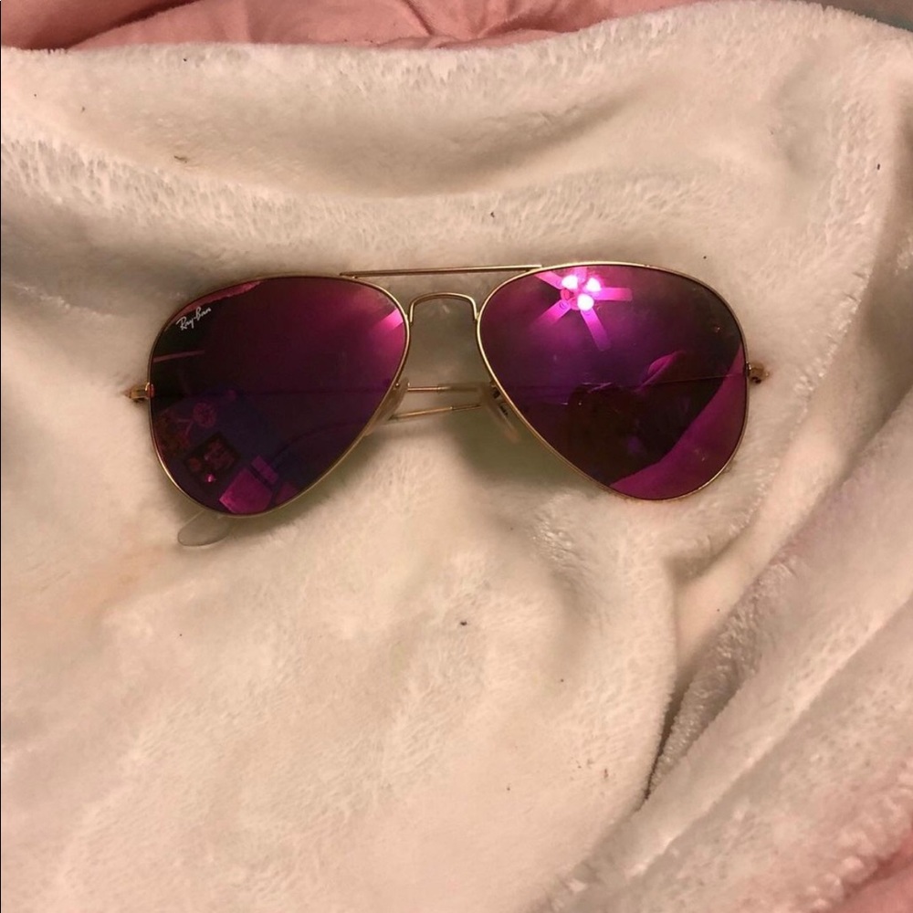 Pink aviator ray bans